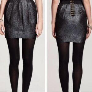 Anthropologie Leifsdottir Metallic Jacquard Skirt with Hooks